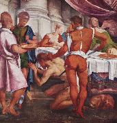 Follower of Jacopo da Ponte Enthauptung Johannes des Taufers oil painting on canvas